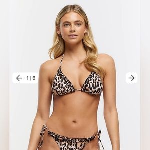 River Island leopard bikini